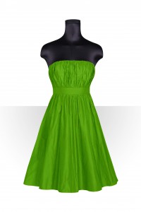 Grünes Cocktailtaftkleid