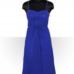 Blaues Chiffonkleid